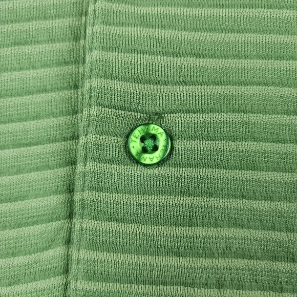 Tehama Polo Shirt Mens XXL Green Good Pima Cotton Ribbed Golf Country Club - Picture 5 of 10